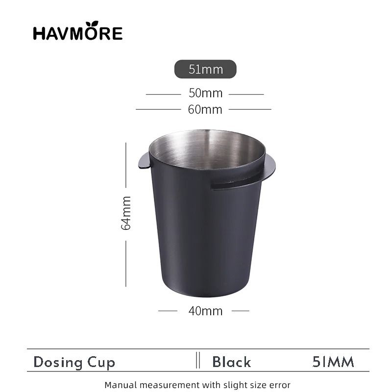 Stainless Steel Coffee Dosing Cup Sniffing Mug WearResistant Espresso Accessory 515358mm 8