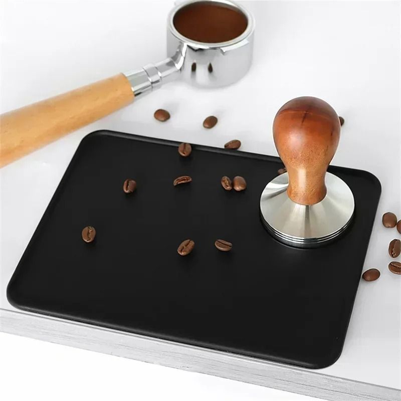 Silicone Espresso Tamper Mat AntiSkid Corner Edge Pad Professional Tamping Support For Home And O 3