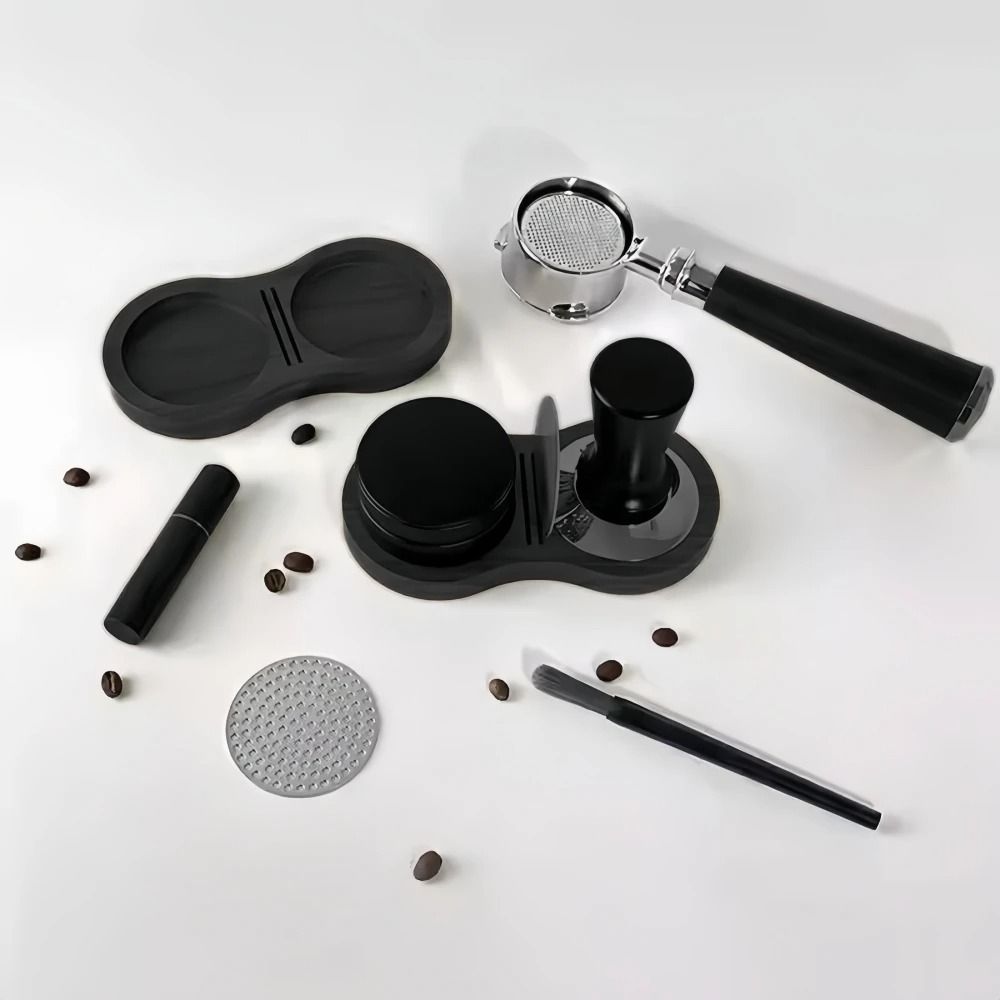 Universal Solid Wood Barista Organizer Professional Storage Station For Coffee Press Hammers And W 5