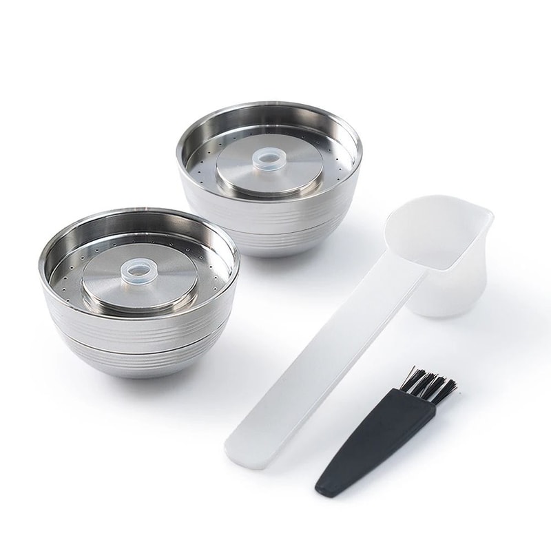 ICafilas Nespresso Vertuo Reusable Capsule Stainless Steel Refillable Pod For Vertuoline And Vertu 7