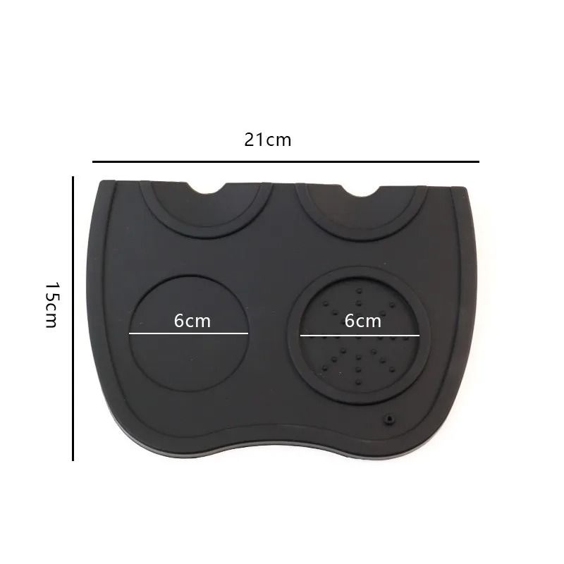 Silicone Espresso Tamper Mat AntiSkid Corner Pad Barista Distributor Station For Home Bar 8