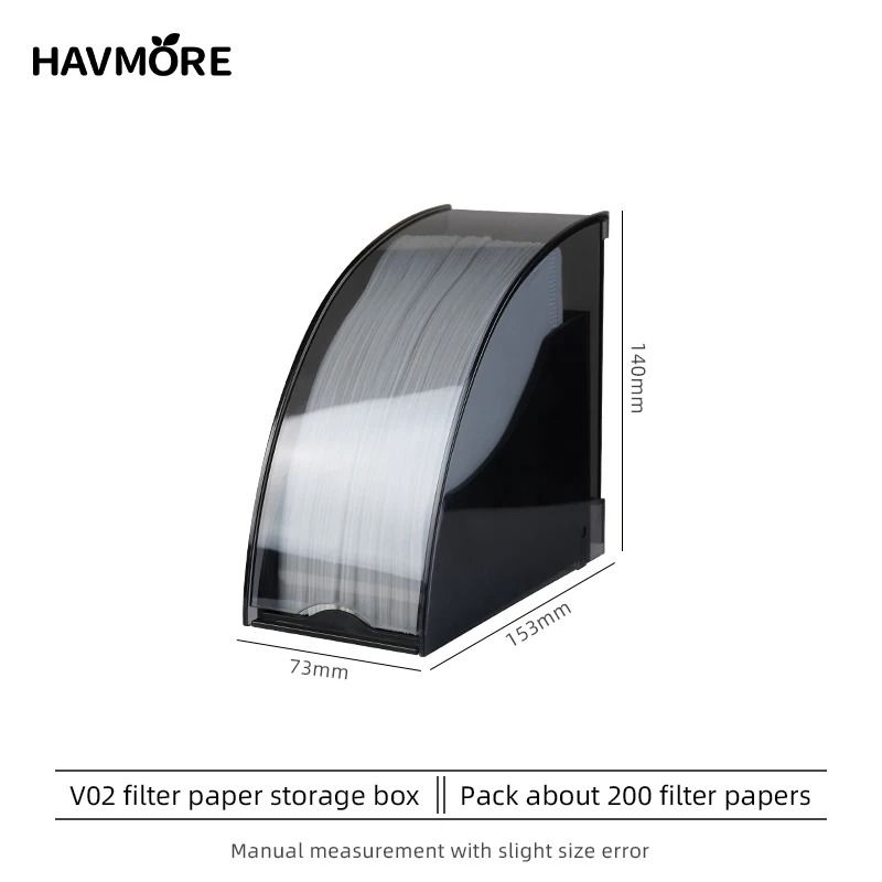 Dustproof FanShaped Coffee Filter Storage Box Professional Bar Storage Rack For Filter Paper 6