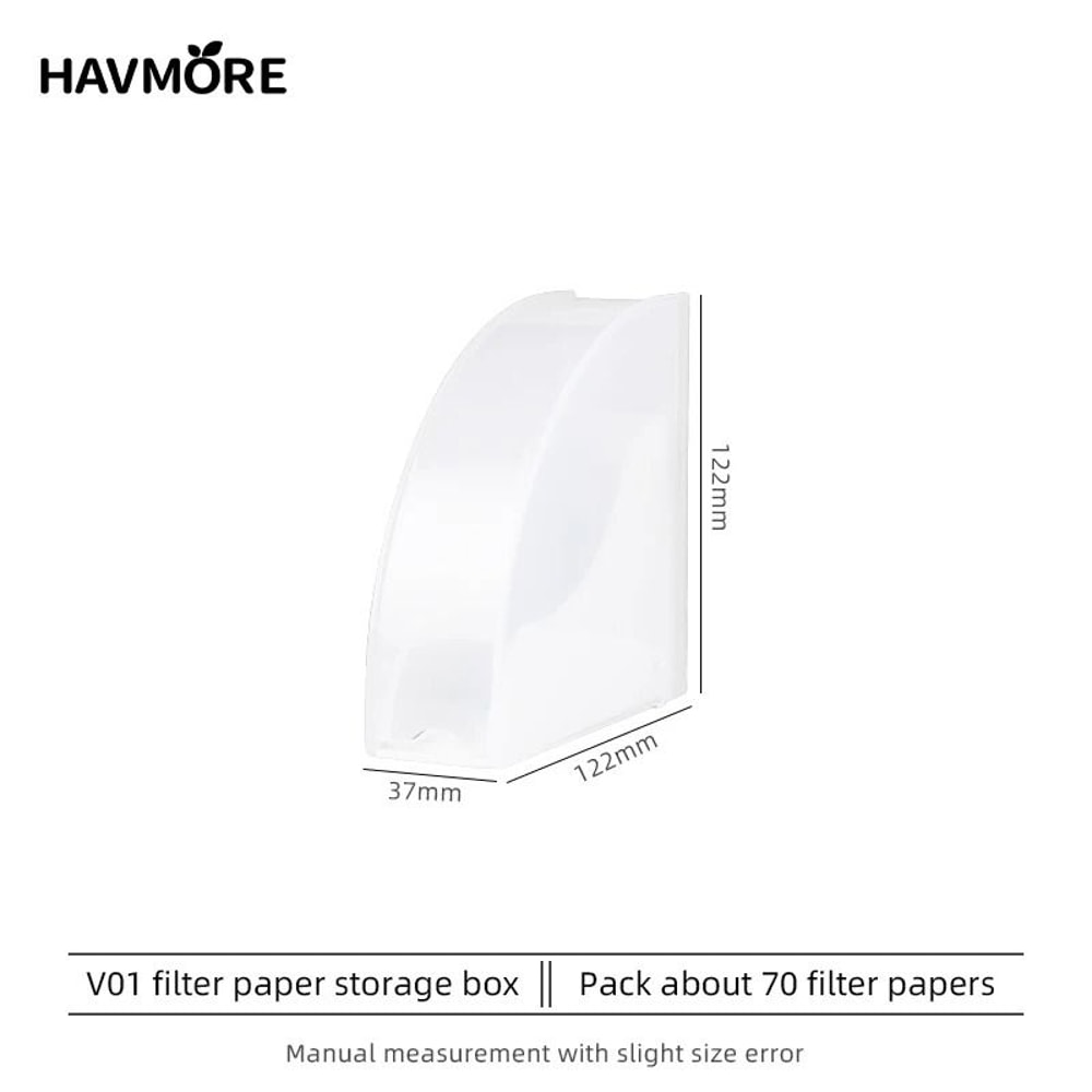 Dustproof FanShaped Coffee Filter Storage Box Professional Bar Storage Rack For Filter Paper 8