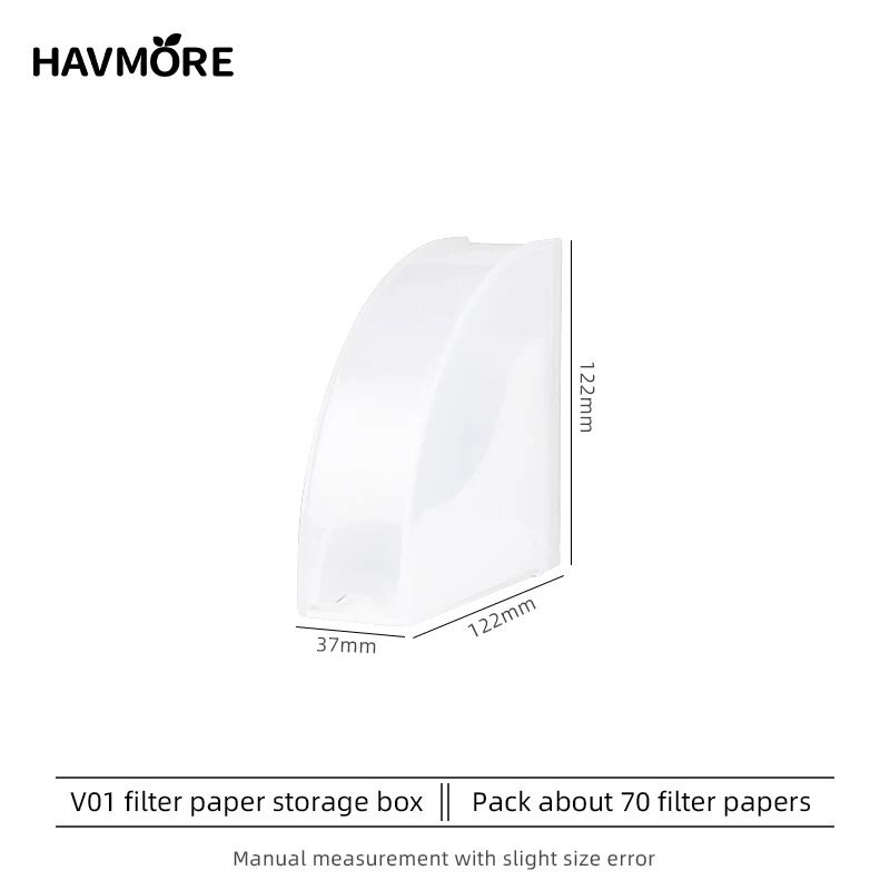 Dustproof FanShaped Coffee Filter Storage Box Professional Bar Storage Rack For Filter Paper 8