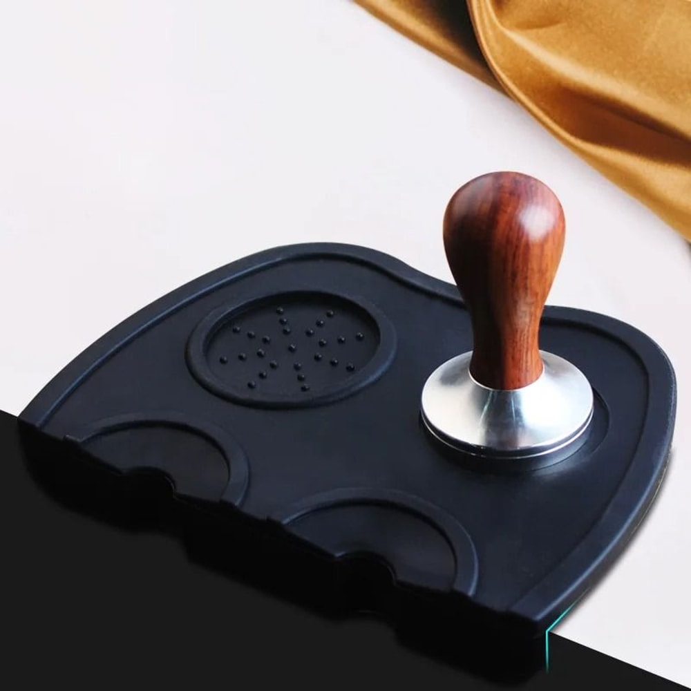 Professional Silicone Espresso Tamper Mat AntiSkid Corner Pad And Barista Tamping Station 2