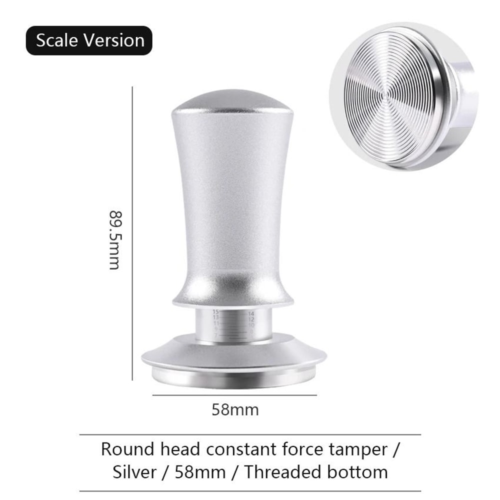 Calibrated Constant Pressure Coffee Tamper Professional 515458mm SpringLoaded Espresso Tool 15