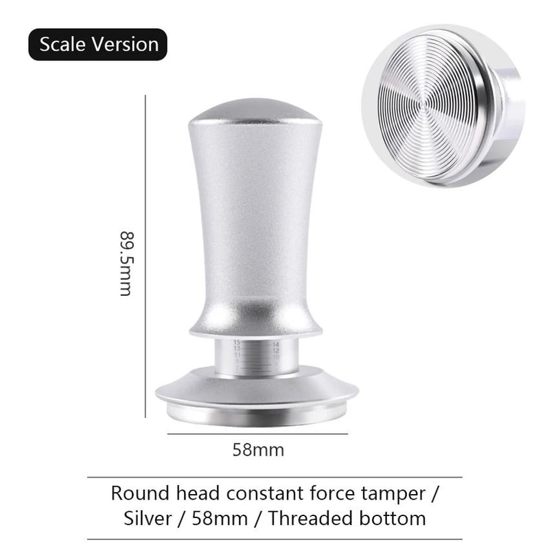 Calibrated Constant Pressure Coffee Tamper Professional 515458mm SpringLoaded Espresso Tool 15