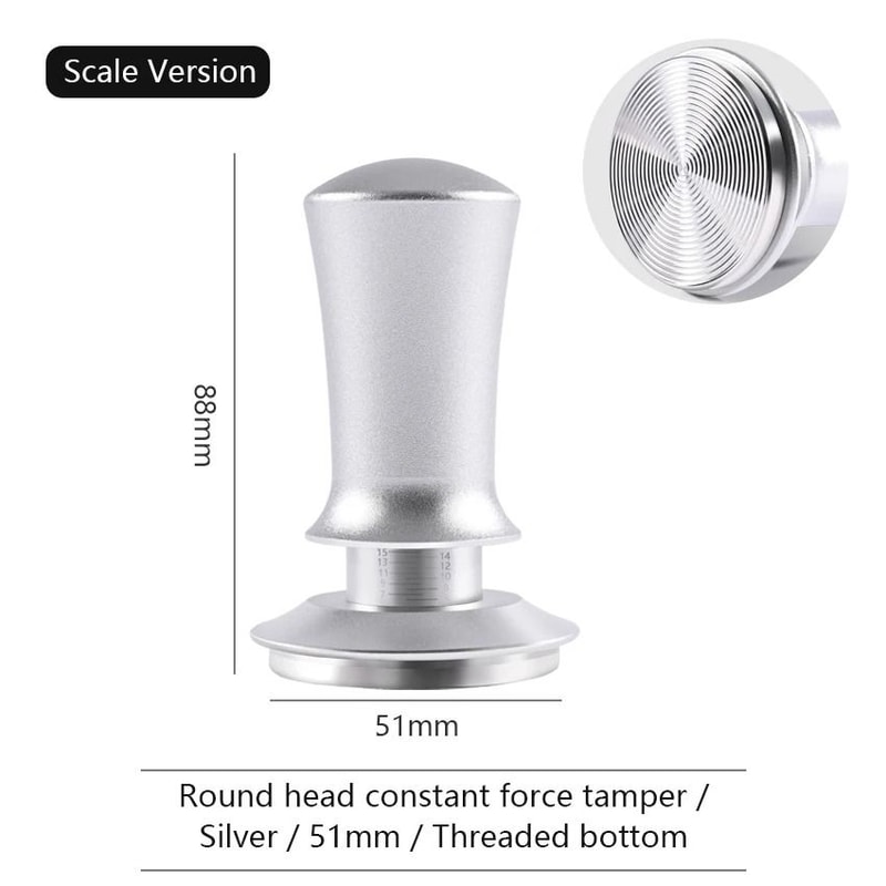 Calibrated Constant Pressure Coffee Tamper Professional 515458mm SpringLoaded Espresso Tool 16