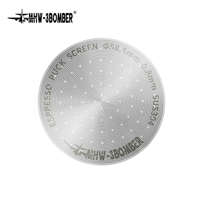 MHW3BOMBER Titanium Coating Espresso Puck Screen Reusable 08mm Precision Lower Shower Screen 0