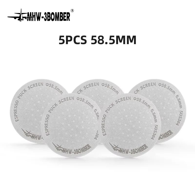 MHW3BOMBER Titanium Coating Espresso Puck Screen Reusable 08mm Precision Lower Shower Screen 10