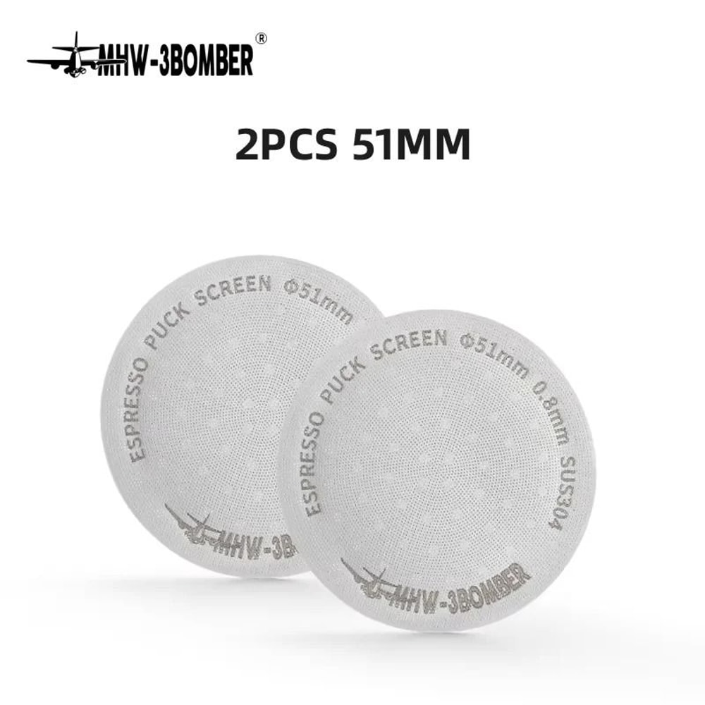 MHW3BOMBER Titanium Coating Espresso Puck Screen Reusable 08mm Precision Lower Shower Screen 12