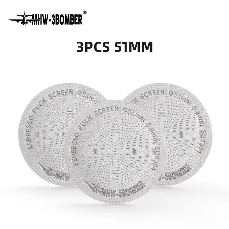 MHW3BOMBER Titanium Coating Espresso Puck Screen Reusable 08mm Precision Lower Shower Screen 13