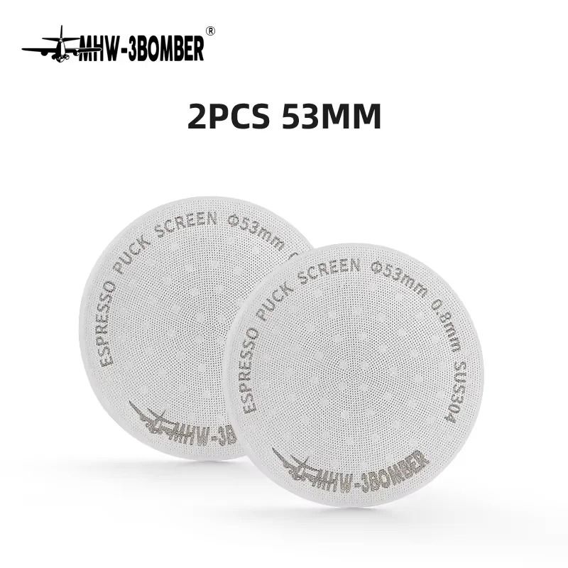MHW3BOMBER Titanium Coating Espresso Puck Screen Reusable 08mm Precision Lower Shower Screen 15
