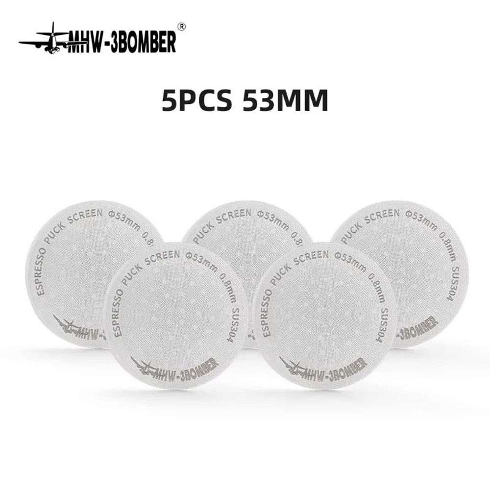 MHW3BOMBER Titanium Coating Espresso Puck Screen Reusable 08mm Precision Lower Shower Screen 17