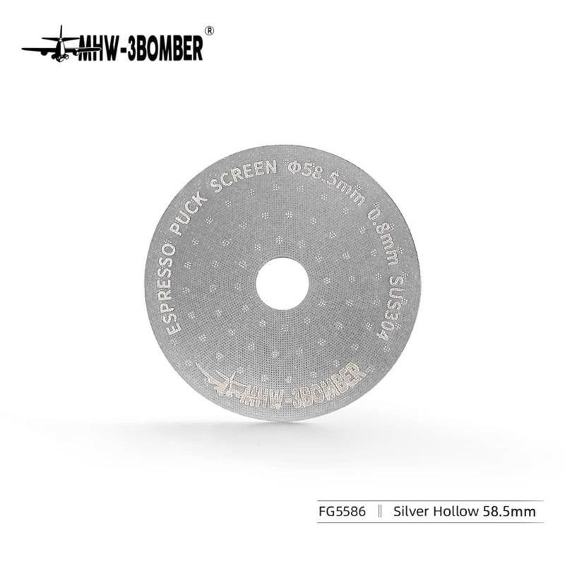MHW3BOMBER Titanium Coating Espresso Puck Screen Reusable 08mm Precision Lower Shower Screen 18