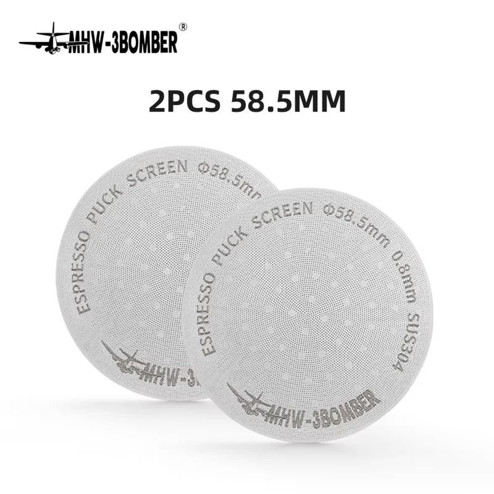 MHW3BOMBER Titanium Coating Espresso Puck Screen Reusable 08mm Precision Lower Shower Screen 8
