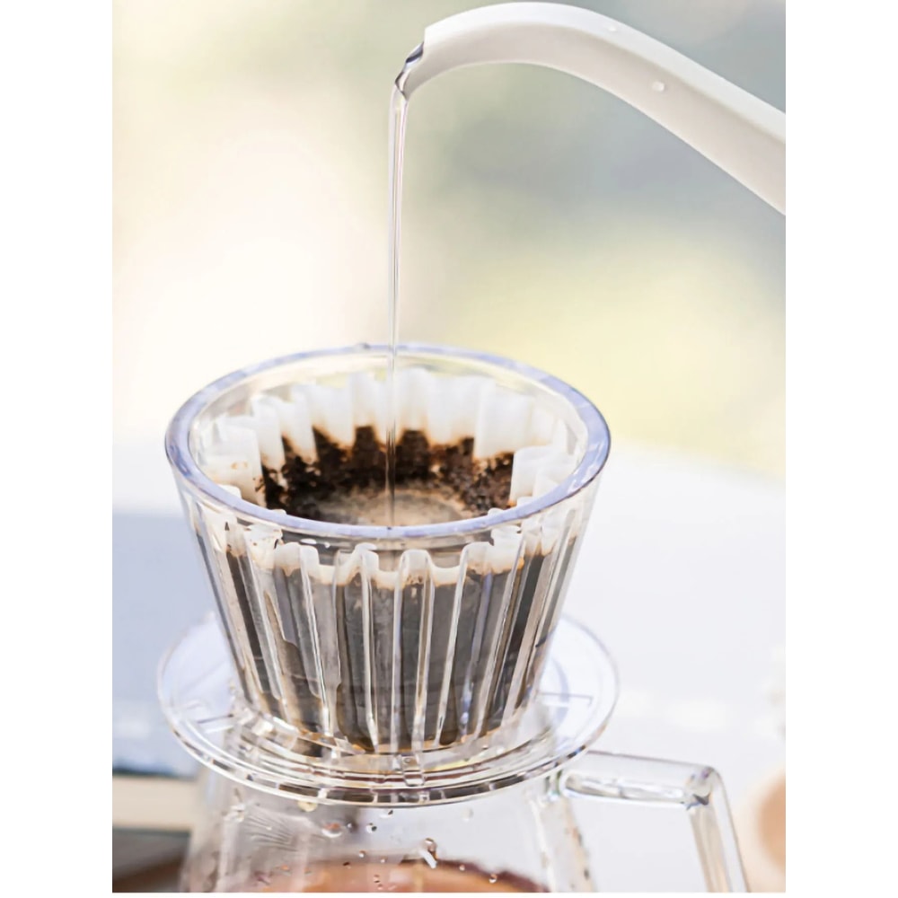 Crystal Eye Wave Coffee Dripper Flat Bottom Pour Over Filter Cup For Enhanced Uniformity 4