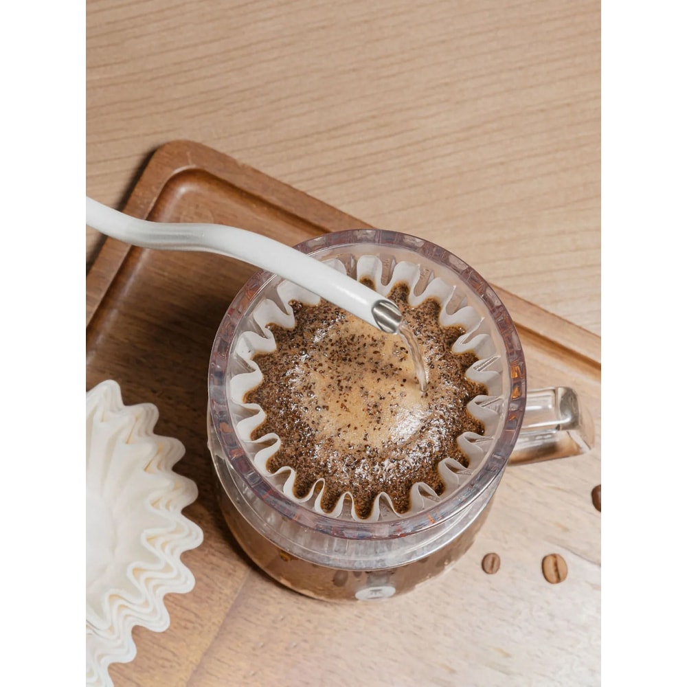 Crystal Eye Wave Coffee Dripper Flat Bottom Pour Over Filter Cup For Enhanced Uniformity 5