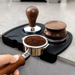 universal silicone espresso tamper mat – anti-skid corner pad and barista tamping station