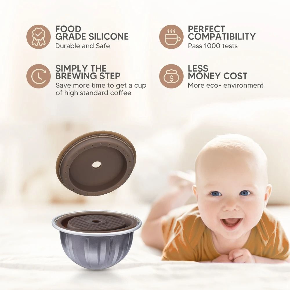 Silicone Nespresso Vertuo Reusable Pod Lid EcoFriendly Refillable Cover For Vertuoline 2