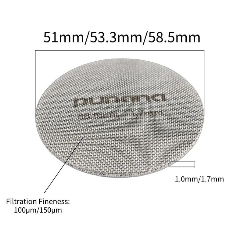 Punana Precision Espresso Puck Screen Professional 316 Stainless Steel Mesh 5153358mm 3