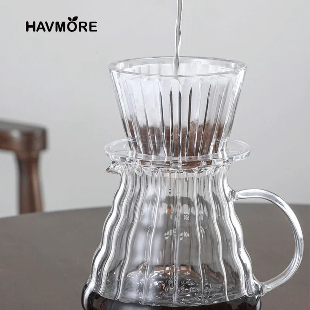 Crystal Eye Wave Coffee Dripper Set Professional 12 Cup Pour Over Kit With 50 Precision Filter Pap 5