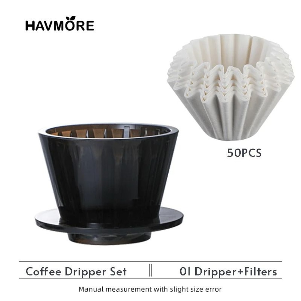 Crystal Eye Wave Coffee Dripper Set Professional 12 Cup Pour Over Kit With 50 Precision Filter Pap 6