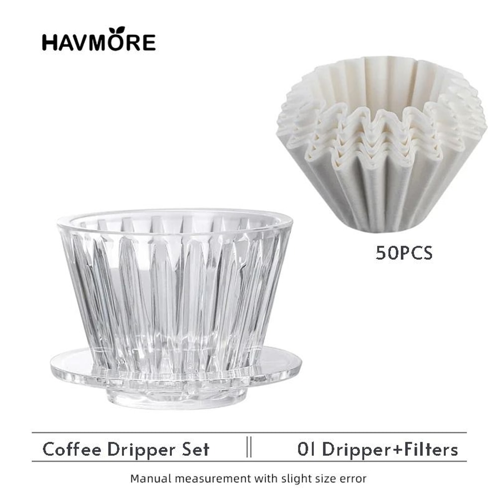 Crystal Eye Wave Coffee Dripper Set Professional 12 Cup Pour Over Kit With 50 Precision Filter Pap 8