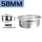 Universal Stainless Steel Coffee Filter Basket Professional 515458mm Bottomless Portafilter Bowl 12