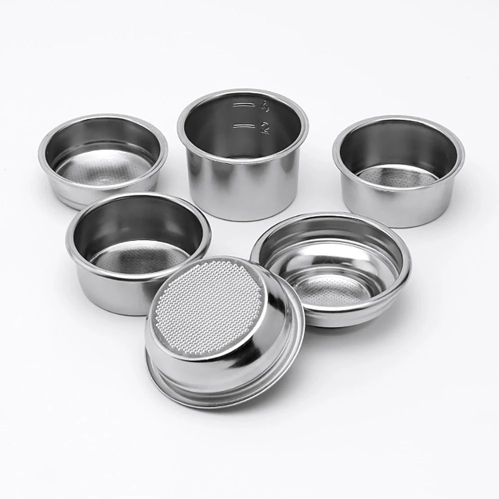 Universal Stainless Steel Coffee Filter Basket Professional 515458mm Bottomless Portafilter Bowl 5