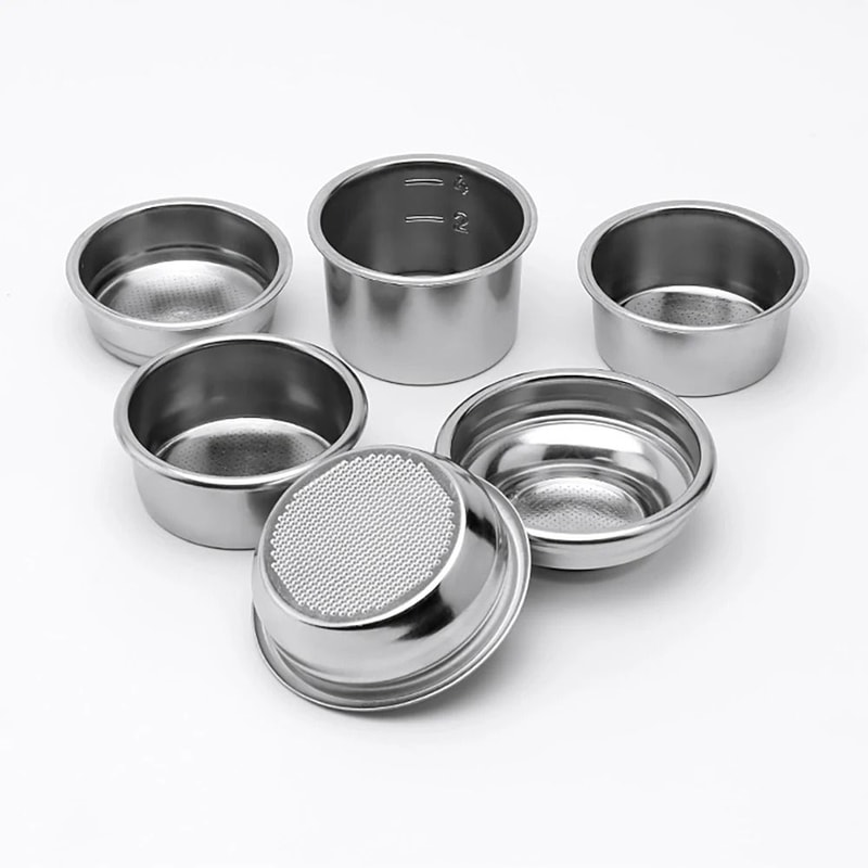 Universal Stainless Steel Coffee Filter Basket Professional 515458mm Bottomless Portafilter Bowl 5