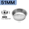 Universal Stainless Steel Coffee Filter Basket Professional 515458mm Bottomless Portafilter Bowl 8