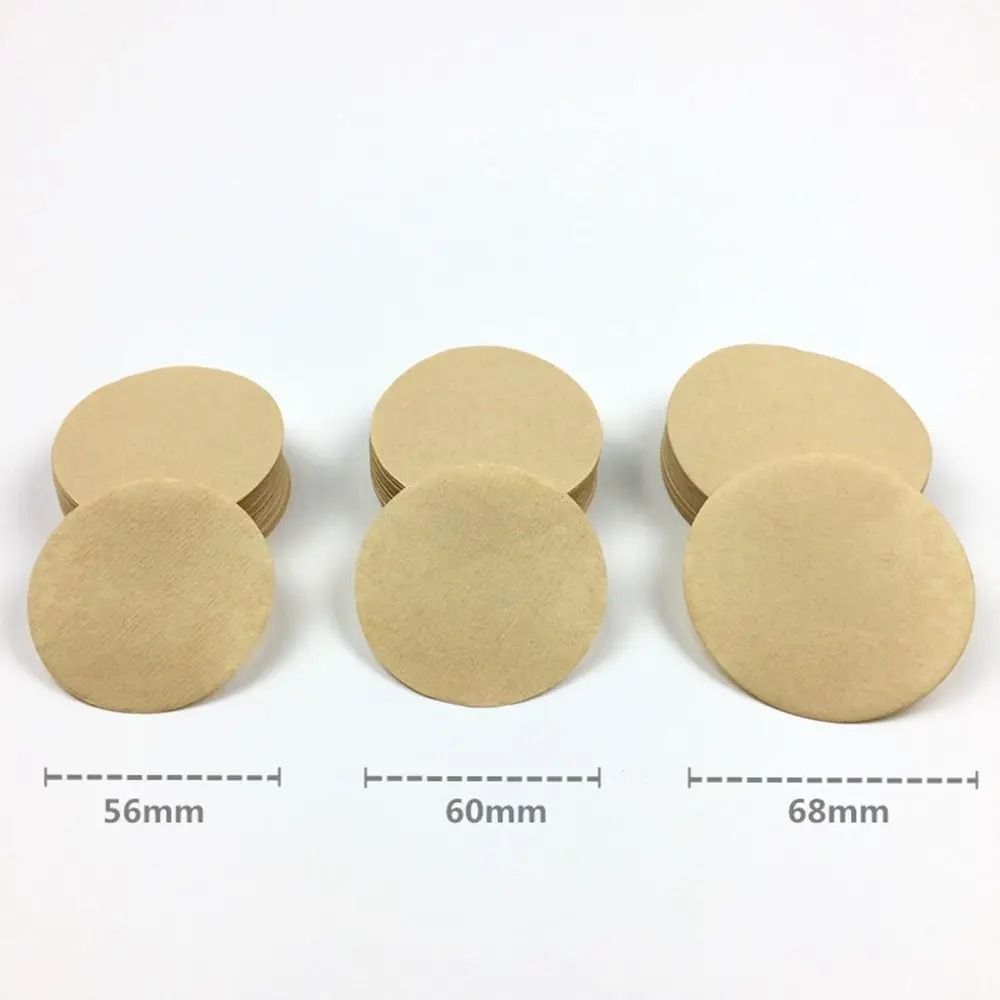 Professional Round Espresso Filter Papers 100pcs Natural Wood Fiber Filters For Moka Pots Dripper 5