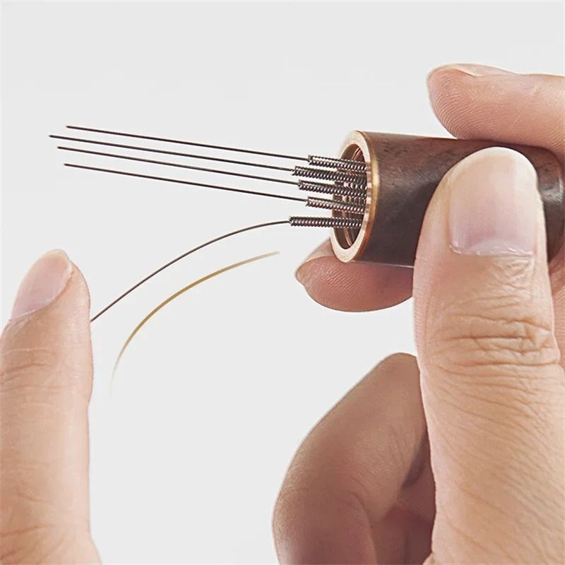 Professional Wooden WDT Tool 8Needle Espresso Distribution Powder Stirrer For Baristas 3