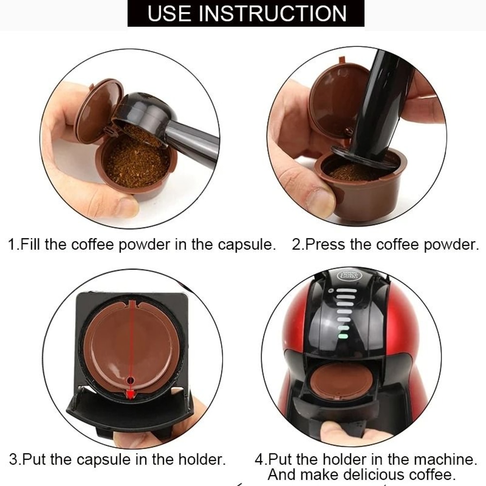 Universal Refillable Dolce Gusto Capsules Professional Reusable Pods For Nescafe Systems 4