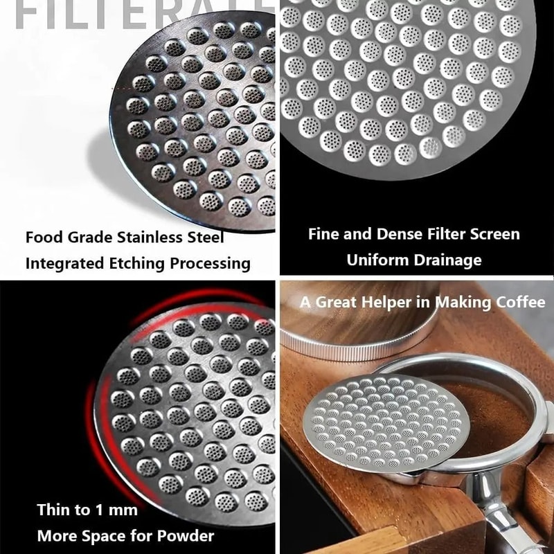 UltraThin 58mm Espresso Puck Screen 003 In Professional Stainless Steel Reusable Filter For Bottom 4