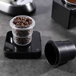 professional 58mm espresso dosing cup – precision portafilter powder cup for barista extraction