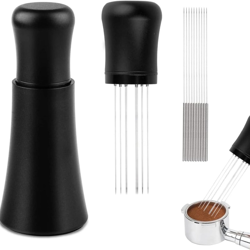Professional WoodHandled WDT Tool Precision Espresso Needle Distributor For Barista Extraction 0