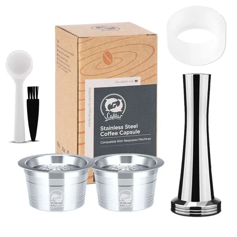 ICafilas Stainless Steel Reusable Capsules Professional Refillable Pods For Cafissimo KFee Caffita 10