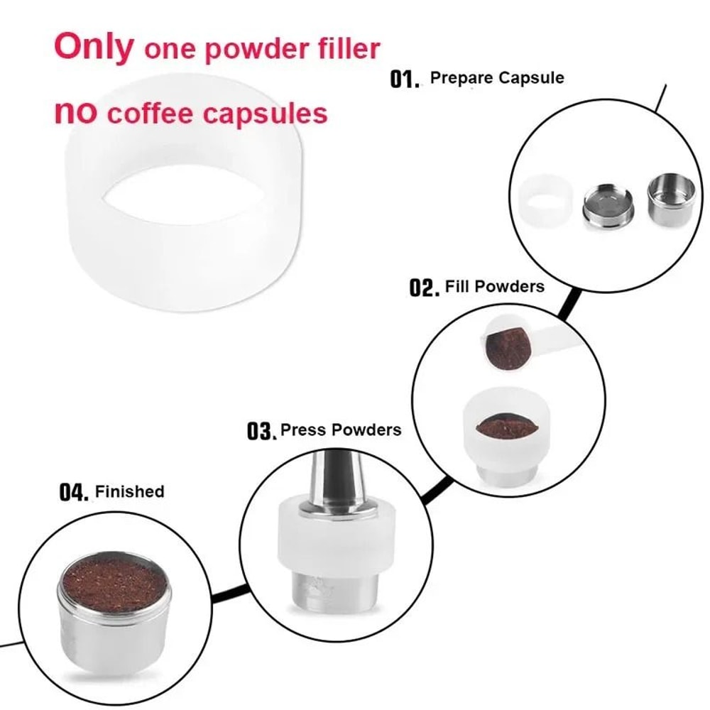 ICafilas Stainless Steel Reusable Capsules Professional Refillable Pods For Cafissimo KFee Caffita 12