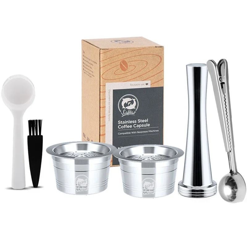 ICafilas Stainless Steel Reusable Capsules Professional Refillable Pods For Cafissimo KFee Caffita 17