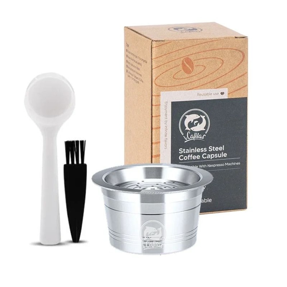 ICafilas Stainless Steel Reusable Capsules Professional Refillable Pods For Cafissimo KFee Caffita 5