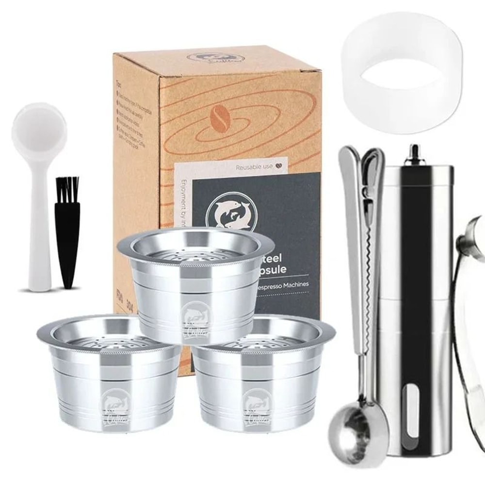 ICafilas Stainless Steel Reusable Capsules Professional Refillable Pods For Cafissimo KFee Caffita 7