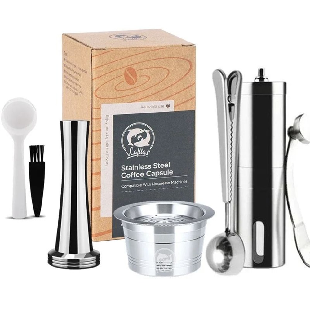 ICafilas Stainless Steel Reusable Capsules Professional Refillable Pods For Cafissimo KFee Caffita 8