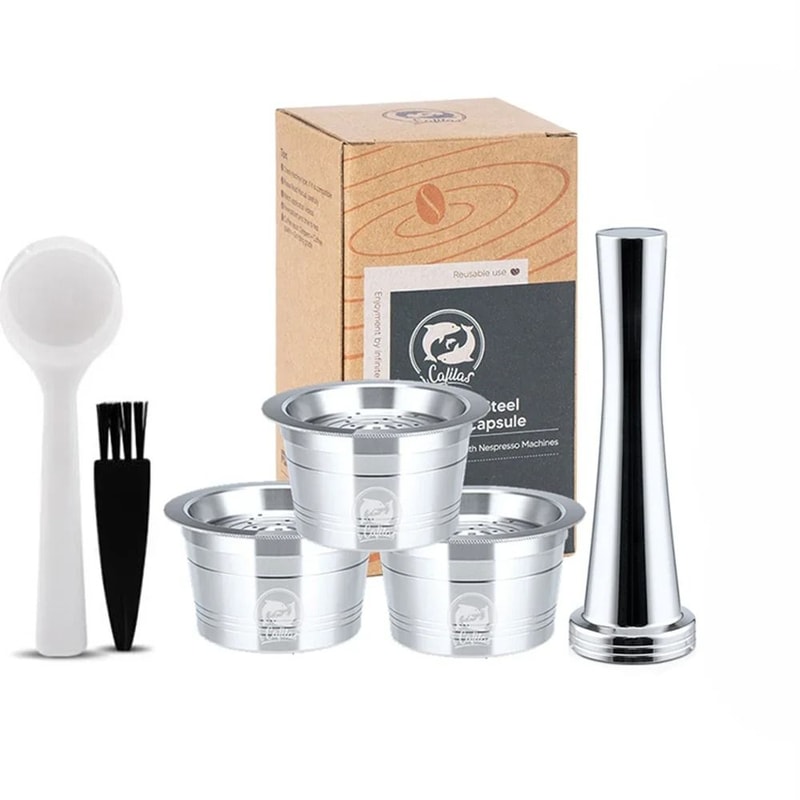 ICafilas Stainless Steel Reusable Capsules Professional Refillable Pods For Cafissimo KFee Caffita 20