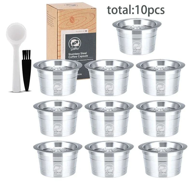 ICafilas Stainless Steel Reusable Capsules Professional Refillable Pods For Cafissimo KFee Caffita 22