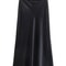Mooyufon Vintage Satin HighWaist Long Skirt Spring 2024 Chic Bow Decoration HLine Skirt 6