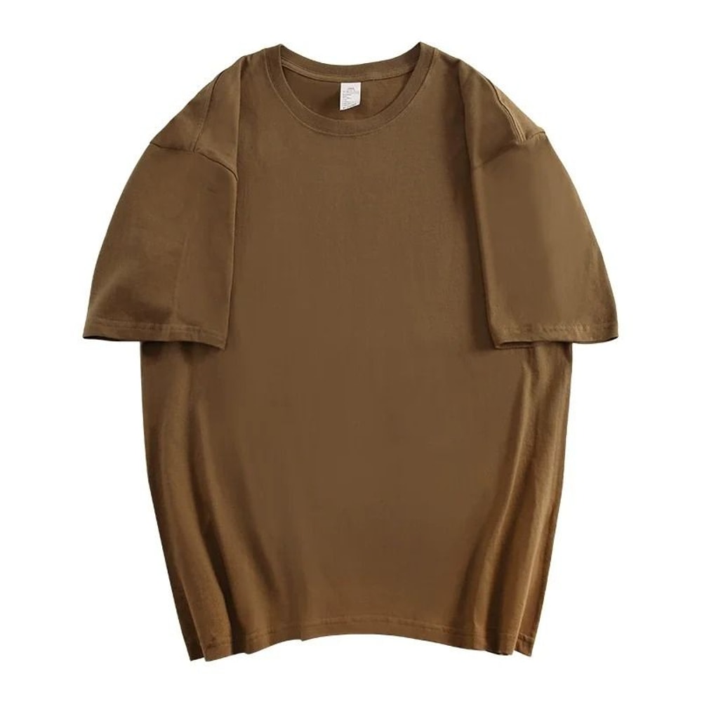 Premium 100 Cotton Unisex TShirt Professional LooseFit ShortSleeved Casual Basic Top 12