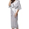 Lace Patchwork Satin Kimono Robe Professional Silk Long Nightgown Wedding Bridesmaid Lingerie 14