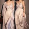 Elegant Female Ice Silk Robe Set Professional HollowOut Lace Nightdress Silky Loungewear Lingerie 0